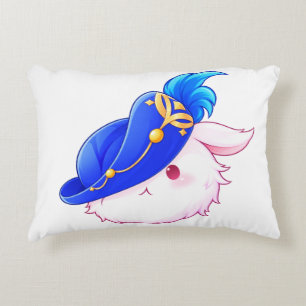 Coussins Décoratifs Autocollant de lapin sorcier bleu mignon