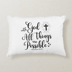 Coussins Décoratifs Avec Dieu toutes les choses sont possibles - Matth