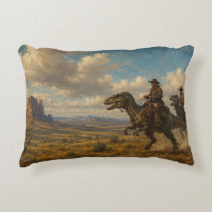 Coussins Décoratifs Aventure Épique de Dinosaures dans le Far West