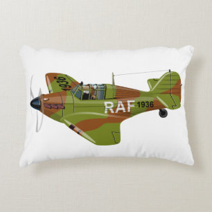 Coussins Décoratifs Avion de chasseur rétro-dessiné
