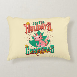 Coussins Décoratifs Axolotl drôle Joyeuses Fêtes Noël Cheers