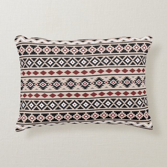 Coussins Décoratifs Aztec Essence II Ptn (H) Noir Blanc Gris Rouge (Devant)