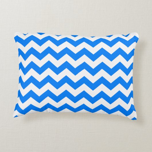 Coussins Décoratifs Azure Blue Chevron (Dos)
