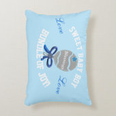 Coussins Décoratifs Baby Boy Blue Rattle Statistiques de naissance (Devant(Vertical))