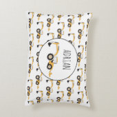 Coussins Décoratifs Backhotte de construction Camion Nom personnalisé (Dos(Vertical))