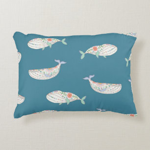 Coussins Décoratifs Baleine scandinave, animaux de mer motif