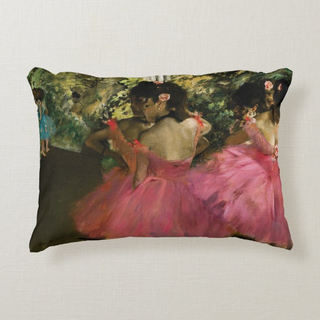 Coussins Décoratifs Ballerines dans le rose par Edgar Degas (Devant)