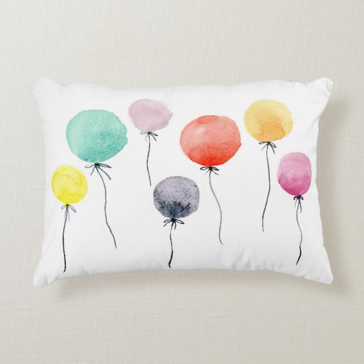 Coussins Décoratifs Ballons d'aquarelle (Devant)
