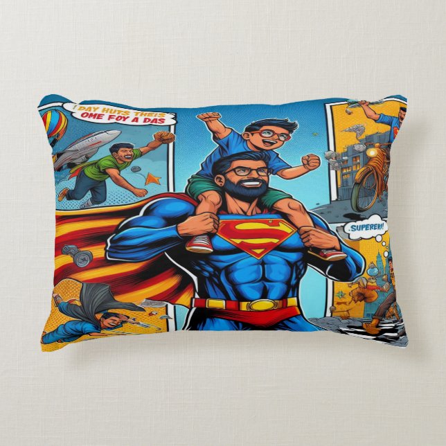 Coussins Décoratifs Bande dessinée Superhero Fathers (Devant)