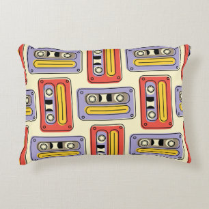 Coussins Décoratifs Bandes cassettes rétro : motif sans soudure.