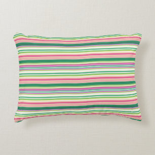 Coussins Décoratifs Bandes vert rose pâle