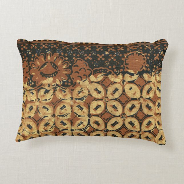 Coussins Décoratifs Batik Earthy Coffee Bean Élégant Rustique robuste (Dos)