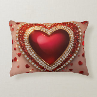 Coussins Décoratifs Beau coeur avec diamants