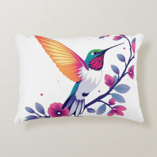 Coussins Décoratifs Beau colibri et floral