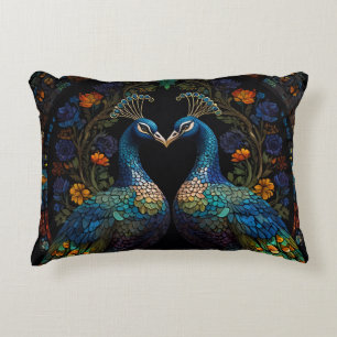 Coussins Décoratifs Beau Majestic Peacock Couple Cushion