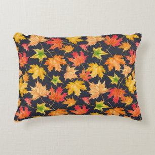 Coussins Décoratifs Beau motif d'automne transparent avec aquarelle 