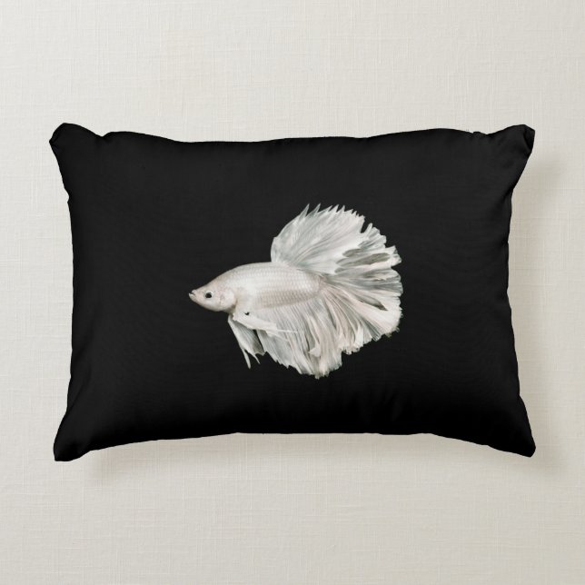 Coussins Décoratifs Beau poisson blanc (Devant)