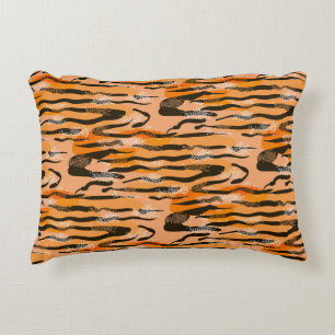 Coussins Décoratifs Beau tigre transparent motif, couleur pêche