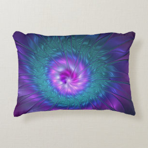 Coussins Décoratifs Beauté florale abstraite, art fractal coloré de fl