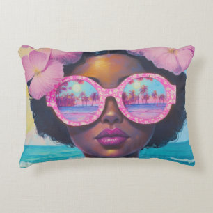 Coussins Décoratifs Beauté tropicale dans les tons roses