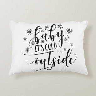 Coussins Décoratifs Bébé il fait froid dehors hiver Noël vacances