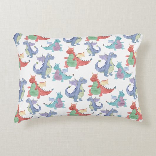 Coussins Décoratifs Bébé mignon Dragons Joyeux Danser Drôle Drôle Cart (Devant)