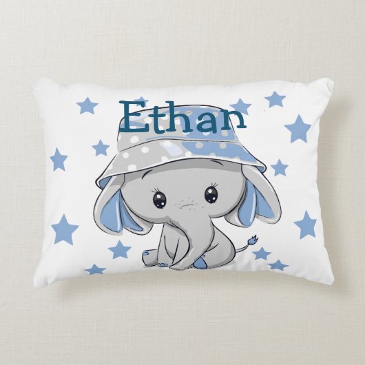 Coussins Décoratifs Bébé mignon éléphant garçon (Devant)