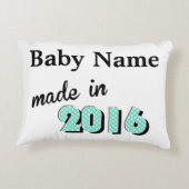 Coussins Décoratifs Bébé Personnalisé Fabriqué En 2016 (Dos)