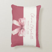 Coussins Décoratifs Bébé rose Bow fille (Dos(Vertical))