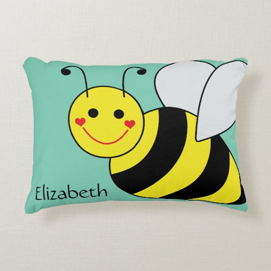 Coussins Décoratifs Bee Bumble Personnalisée (Devant)