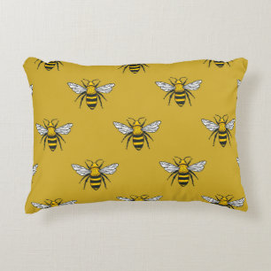Coussins Décoratifs Bee Haven : Motif jaune Vintage