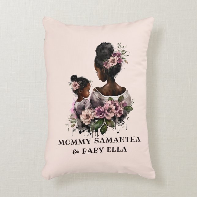 Coussins Décoratifs Belle mère et fille noire (7) (Devant(Vertical))