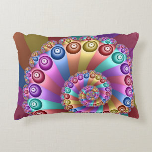 Coussins Décoratifs Belles couleurs arc-en-ciel Art fractal Abstrait