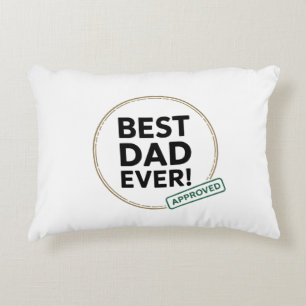 Coussins Décoratifs Best Dad Ever, conception de texte approuvée