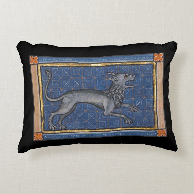 Coussins Décoratifs Bestiaire médiéval Hyena c. 1270 (Devant)