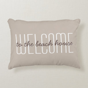 Coussins Décoratifs Bienvenue à la Citation de la Maison de Plage Déco