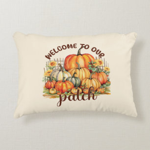 Coussins Décoratifs Bienvenue dans notre Patch - Cosy Citrouille Patch