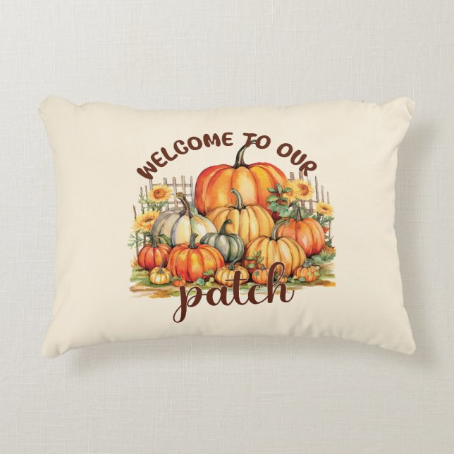 Coussins Décoratifs Bienvenue dans notre Patch - Cosy Citrouille Patch (Devant)