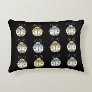 Coussins Décoratifs Bijoux Ladybugs Gold Silver Diamond