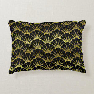 Coussins Décoratifs Black Gold Scallop Shells Classy Deco Scale