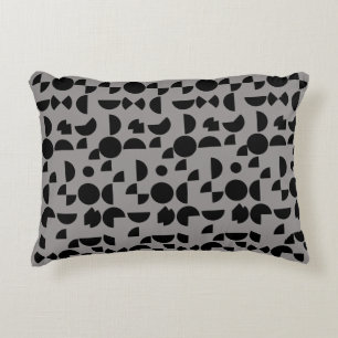 Coussins Décoratifs Black Grey Moderne Elégant géométrique Tribal