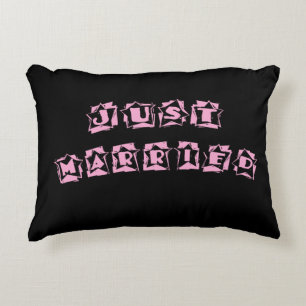 Coussins Décoratifs Black Pink vient de se marier
