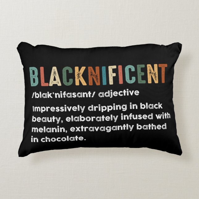 Coussins Décoratifs Blacknificent Funny Définition Mois de l'histoire  (Devant)