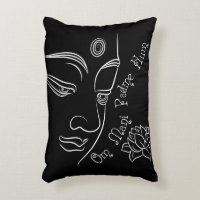 Blanc de bourdonnement de Bouddha Lotus OM Mani