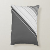 Coussins Décoratifs Blanc Moderne sur Monogramme Gris (Dos(Vertical))