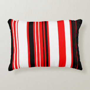 Coussins Décoratifs Blancs rouges et noirs