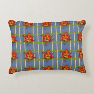Coussins Décoratifs Bleu avec Amaryllis