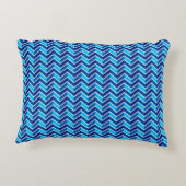 Coussins Décoratifs Bleu Chevron (Dos)
