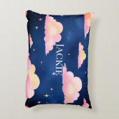 Coussins Décoratifs Bleu rose mou Nuages Motif Mat de bain (Dos(Vertical))