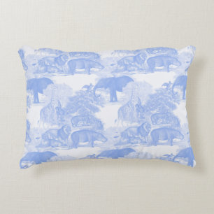 Coussins Décoratifs Bleu Toile Animaux Chinoiserie Baby Boy Nursery